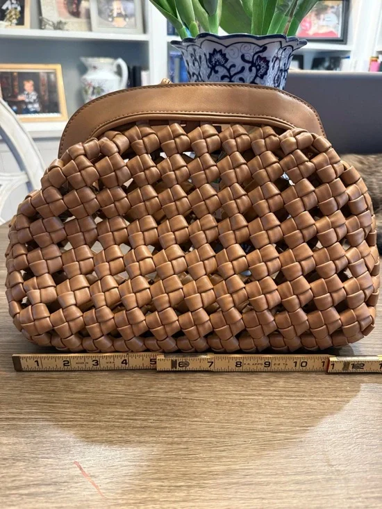 Mango Woven Crossbody Bag in Tan - Picture 4 of 4